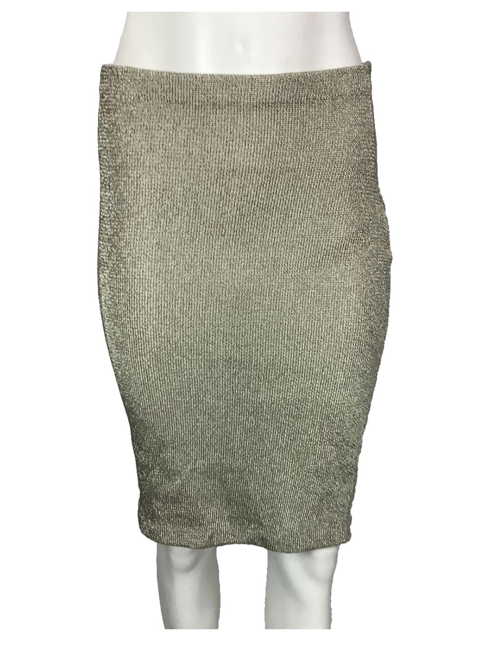 Ralph Lauren Blue Label Sz S Metallic Thread Pencil Cocktail Party Skirt Gold